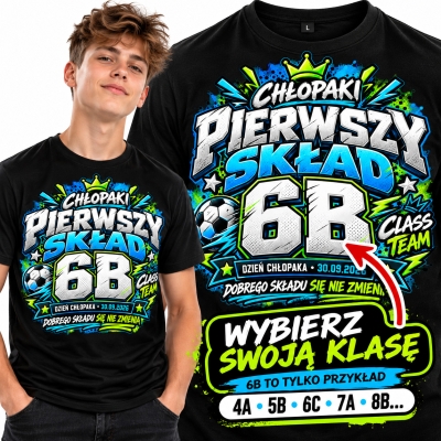 KOSZULKA DZIECIĘCA DZIEŃ CHŁOPAKA PIERWSZY SKŁAD